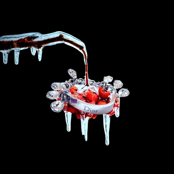 Christian Dior Vintage Silver Crystal Embellished Logo ID Gambler Charm Bracelet - Picture 6 of 16